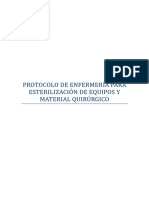 Protocolo de Enfermería para Esterilización de Equipos y Material Quirúrgico