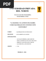 T2 - La Madera y El Aporte Del Bambú, Como Materiales de Construcción Sostenible - Grupo 4