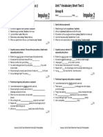 Unit 7 Vocabulary Short Test 2 A+B