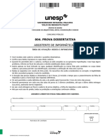 Concurso Unesp Assistente de Informática - Redes e Infraestrutura - FAAC2202 - Prova Dissertativa