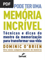 VOCÊ PODE TER UMA MEMORIA INCRIVEL - DOMINIC O'bRIEN