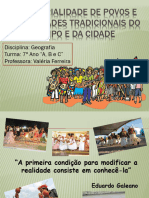 Territorialidade de Povos e Comunidades Tradicionais 7º Ano