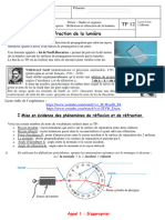 TP 12 Réfraction de La Lumière 2023-2024