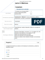 Cuestionario 2 - Matrices