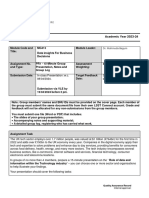 MG413 PR1 Assignment Brief