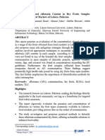 Assessment of Total Aflatoxin Content in Dry Fruits Samples Collected From Local Markets of Lahore, Pakistan Aflatoxins in Dry Fruits