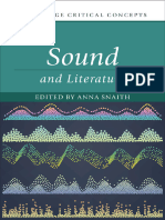 Sound and Literature Cambridge Critical Concepts 110847960x 9781108479608 Compress