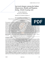 Post Covid Behavioral Changes Among The Indian Population Depression Health and Hygiene Socializing Afraid of Going Out Ijariie22691