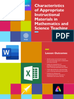 Characteristics of Appropriate Instructional Materials in Mathematics