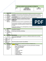 Lesson Plan in Advance Systematics