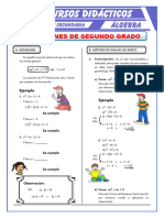 Ecuaciones de Segundo Grado para Tercero de Secundaria