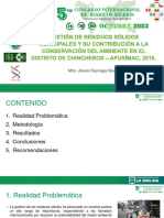 Gestión de Residuos Sólidos Municipales y Su Contribución A La Conservación Del Ambiente en El Distrito de Chincheros - Apurímac, 2016.