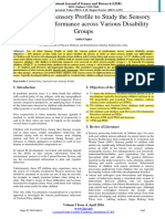 Use of Short Sensory Profile