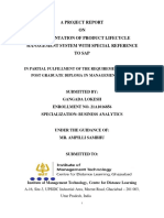 Gangada Lokesh Project On Implementation of Product Lifecycle Management System With Special Reference To SAP 19 Apr 2023