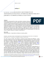 Ethnic and Religious Sentiments in Indonesian Politics Evidence From The 2017 Jakarta Gubernatorial Election