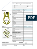 Check List Duoc UC - Proveedores - Arnés y Trabajo en Altura