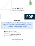 Rapport de Stage À l'ONEE de Fin D'étude V