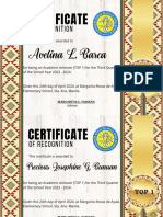 Black Gold Modern Elegant Achievement Certificate