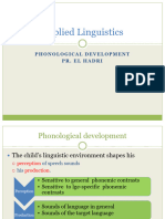 Phonological Development 2021