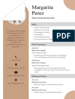 Brown Digital Marketing Resume