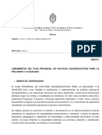 Res. 2228 (2021) - Lineamientos Del Plan Provincial de Políticas Socioeducativas.