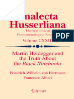 Analecta Husserliana: Martin Heidegger and The Truth About The Black Notebooks