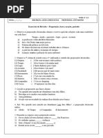 Exercício Preposicao