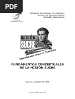 Libro Fundamentos Misión Sucre