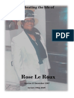 Rose Le Roux Word Funeral Pamphlet