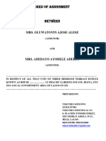 Deed of Assignment Between Mrs. Oluwatoyin and Mrs. Adedayo1