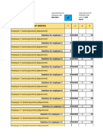 Monthly Employee Attendance Template