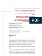 Escritas Que Cruzam o Tempo - Dos Diários de Classe Aos Cadernos de Anotações Da Professora Maria Franca Pires (Juazeiro, 1957-1985)