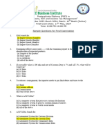 Sample Questions For Final Exam of PGD in CVITM 12th Batch-Part