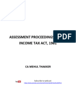 Assessment Proceedings Under IT Act 1961