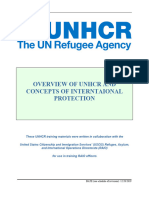 UNHCR Overview of UNHCR and Concepts of Refugee Protection RAIO