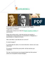 Piaget Vigostsky e Wallon