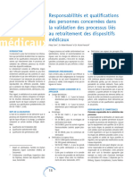 Responsabilités Qualifications Validation