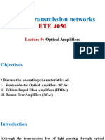 Lecture 9 - Optical Amplifiers