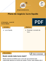 Plano de Negócio: Lucro Líquido: Empreendedorismo