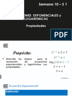 S10 Secion 1 - 29 - Ecuaciones Exponenciales y Logarítmicas, Propiedades.