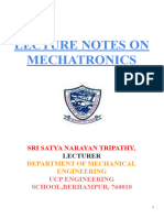 Lecture Notes On Mechatronics: Sri Satya Narayan Tripathy