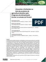 Condicionantes e Limitantes Na Aquisição de Produtos Da Agricultura Familiar Pelo Programa de Alimentação Escolar No Estado Do Paraná