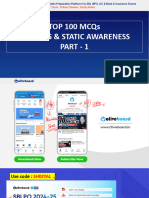 Top 100 Mcqs Banking & Static Awareness Part - 1