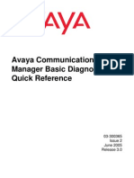 Avaya Communication Manager Basic Diagnostics Quick Reference