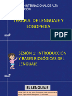 Sesion 1 Introduccion y Bases Biologicas Del Lenguaje