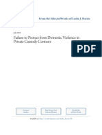 Failure To Protect From Domestic Violence in Private Custody Contests