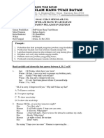 Soal US Kelas IX Bahasa Inggris TP. 23-24