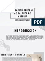 Ecuacion General de Balance de Materia