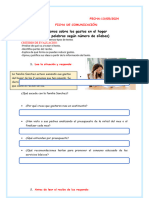 LUNES 13 FICHA DE COMUNICACION Leemos Sobre Los Gastos en El Hogar