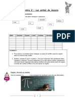 Chapitre 2 Unités de Mesure